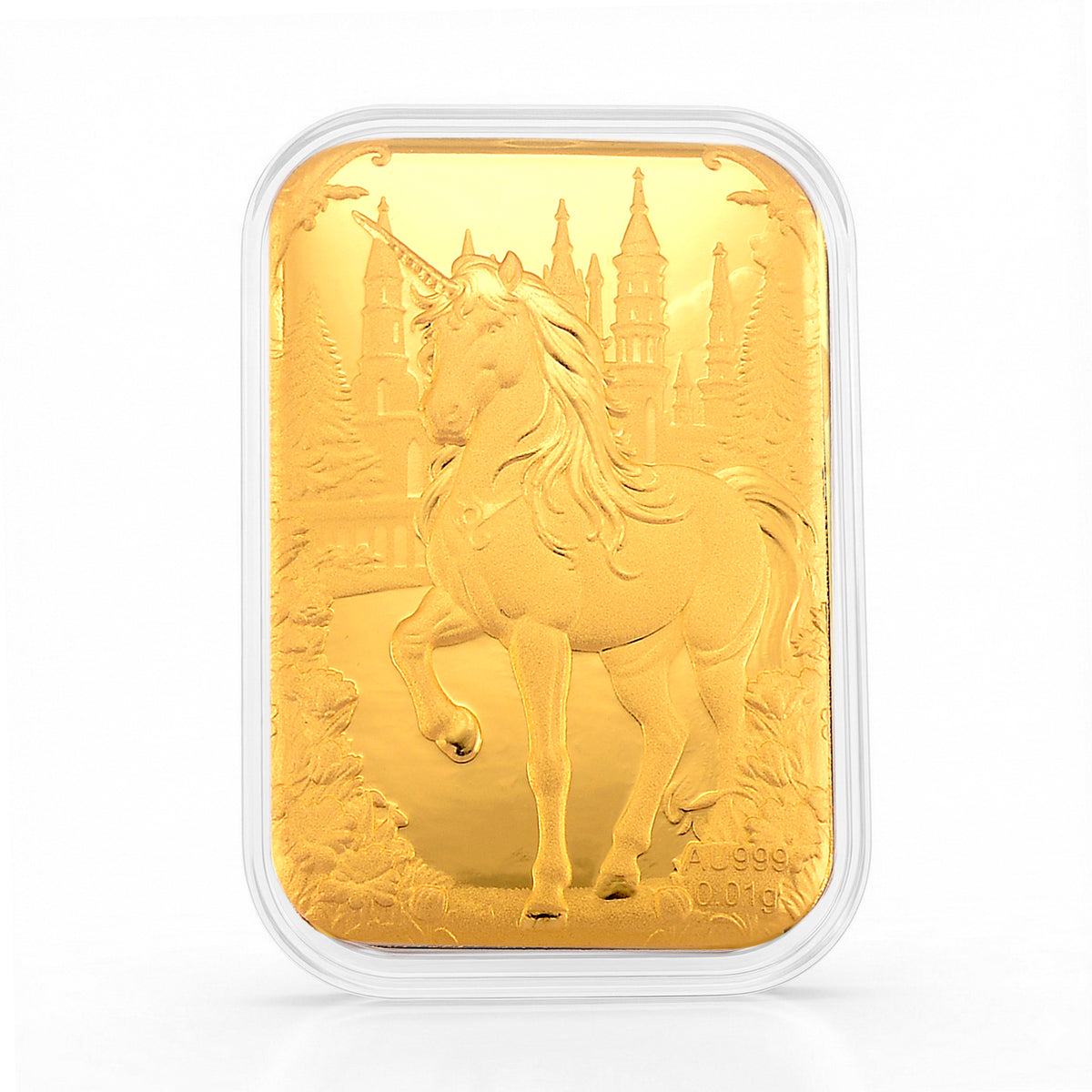 24K Yellow Gold (99.99% Purity) Embossed Unicorn Collectable (10mg) V32567636 0