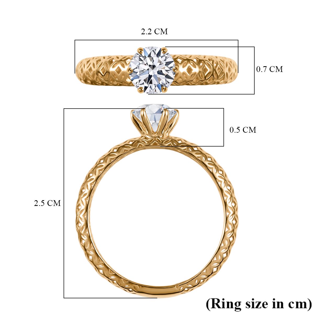 LUXURIANT 1 Ct. VS-EF Lab Grown Diamond Solitaire Ring in 9K Gold, SGL Certified 8321659 6