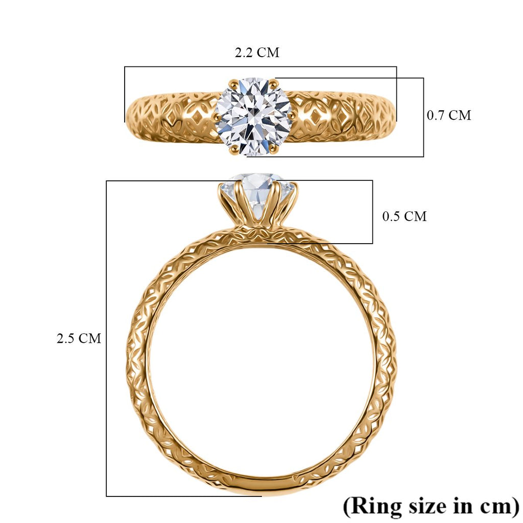 Luxuriant 9K Yellow Gold SGL Certified VS-E/F Lab Grown Diamond Solitaire Ring_8321659_5