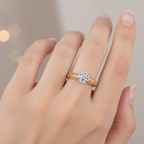 Luxuriant 9K Yellow Gold SGL Certified VS-E/F Lab Grown Diamond Solitaire Ring_8321660_2