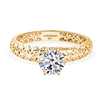Luxuriant 9K Yellow Gold SGL Certified VS-E/F Lab Grown Diamond Solitaire Ring_8321660