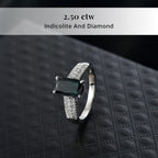 Rhapsody 950 Platinum AAAA Indicolite White Diamond EF, VS Main Stone With Side Stone Ring, Platinum Wt.5.59 Gms  2.450  Ct._8322079_2