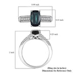 Rhapsody 950 Platinum AAAA Indicolite White Diamond EF, VS Main Stone With Side Stone Ring, Platinum Wt.5.59 Gms  2.450  Ct._8322079_5