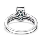 Rhapsody 950 Platinum AAAA Indicolite White Diamond EF, VS Main Stone With Side Stone Ring, Platinum Wt.5.59 Gms  2.450  Ct._8322079_6