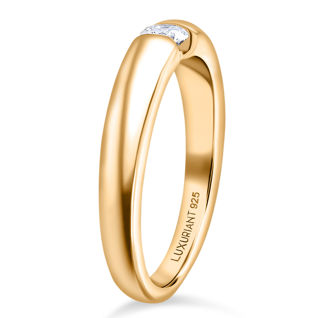 Luxuriant Lab Grown Diamond (SI/GH) Solitaire Ring in 18K Vermeil Yellow Gold Plated Sterling Silver_8322443_5