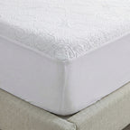 LIVMORE Silver-Infused Jacquard Waterproof Mattress Protector (King, 150 x 200cm) - White_8322480_1
