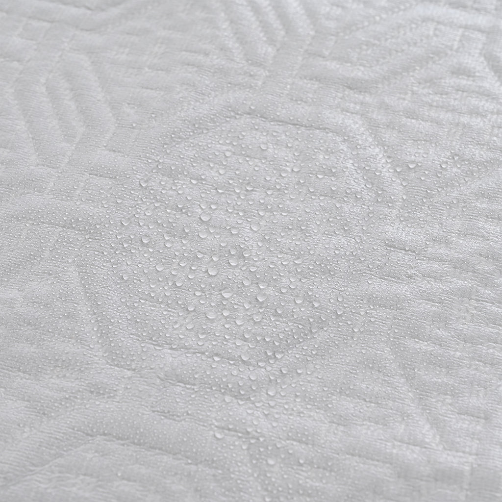 LIVMORE Silver-Infused Jacquard Waterproof Mattress Protector (King, 150 x 200cm) - White_8322480_4