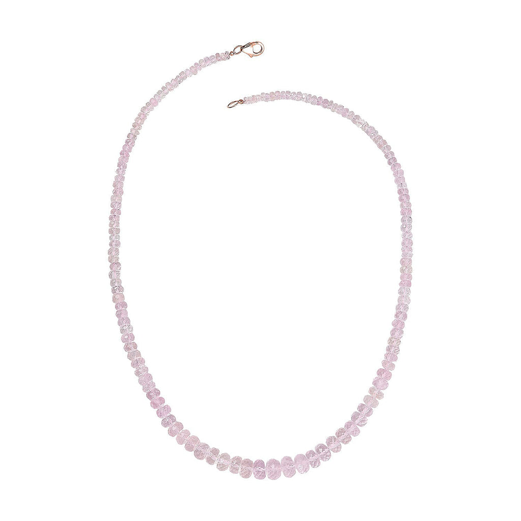 Luxoro 14K Rose Gold AAA Morganite Necklace (Size - 18), Gold Wt.0.82 Gms  110.000  Ct._8322512