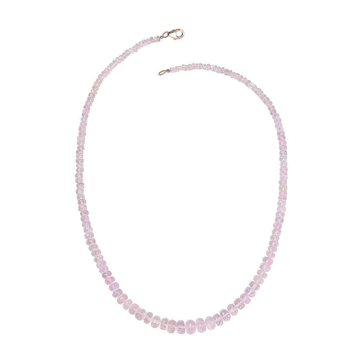Certified &amp; Appraised LUXURO 110 Ct. AAA Morganite Necklace (Size - 18) in 14K Rose Gold 8322512 1