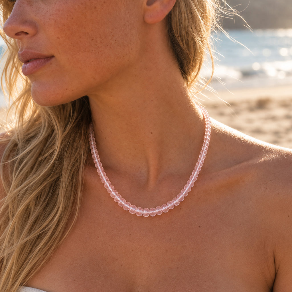 Luxoro 14K Rose Gold AAA Morganite Necklace (Size - 18), Gold Wt.0.82 Gms  110.000  Ct._8322512_1