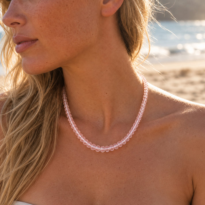 Certified &amp; Appraised LUXURO 110 Ct. AAA Morganite Necklace (Size - 18) in 14K Rose Gold 8322512 2