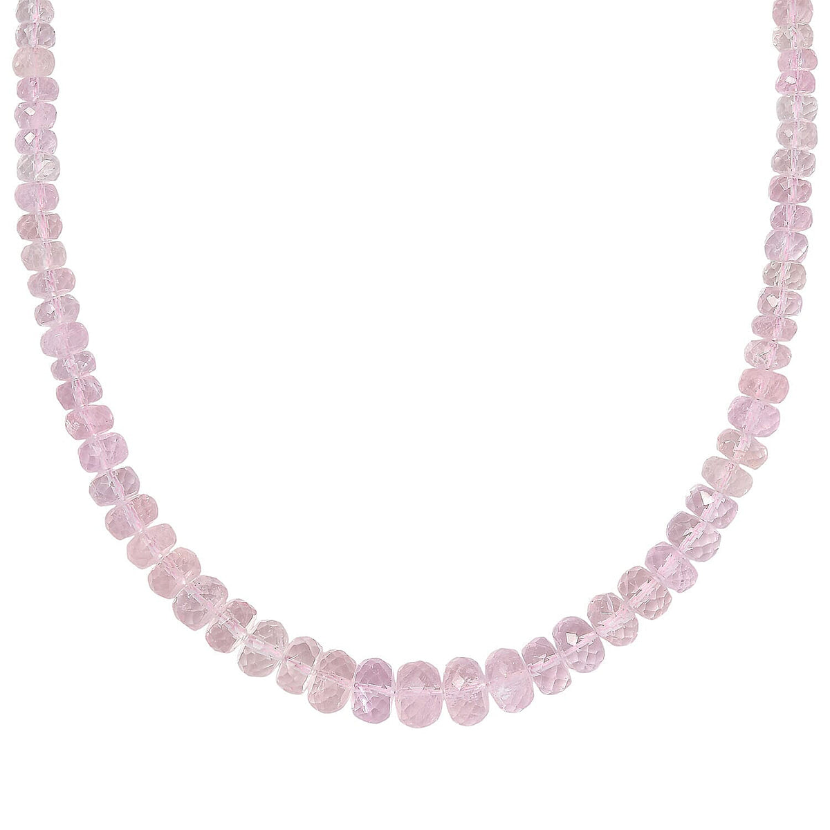 Certified &amp; Appraised LUXURO 110 Ct. AAA Morganite Necklace (Size - 18) in 14K Rose Gold 8322512 5