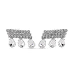 White Crystal Earring with Push Back_8322720