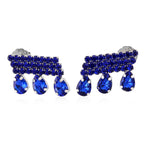Blue Crystal Earring with Push Back_8322731