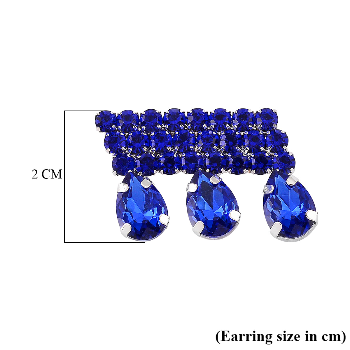 Blue Crystal Earring with Push Back 8322731 4