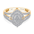 Luxuriant Lab Grown Diamond (VS-EF) Ring in 18K Vermeil Yellow Gold Plated Sterling Silver 1.00 Ct.