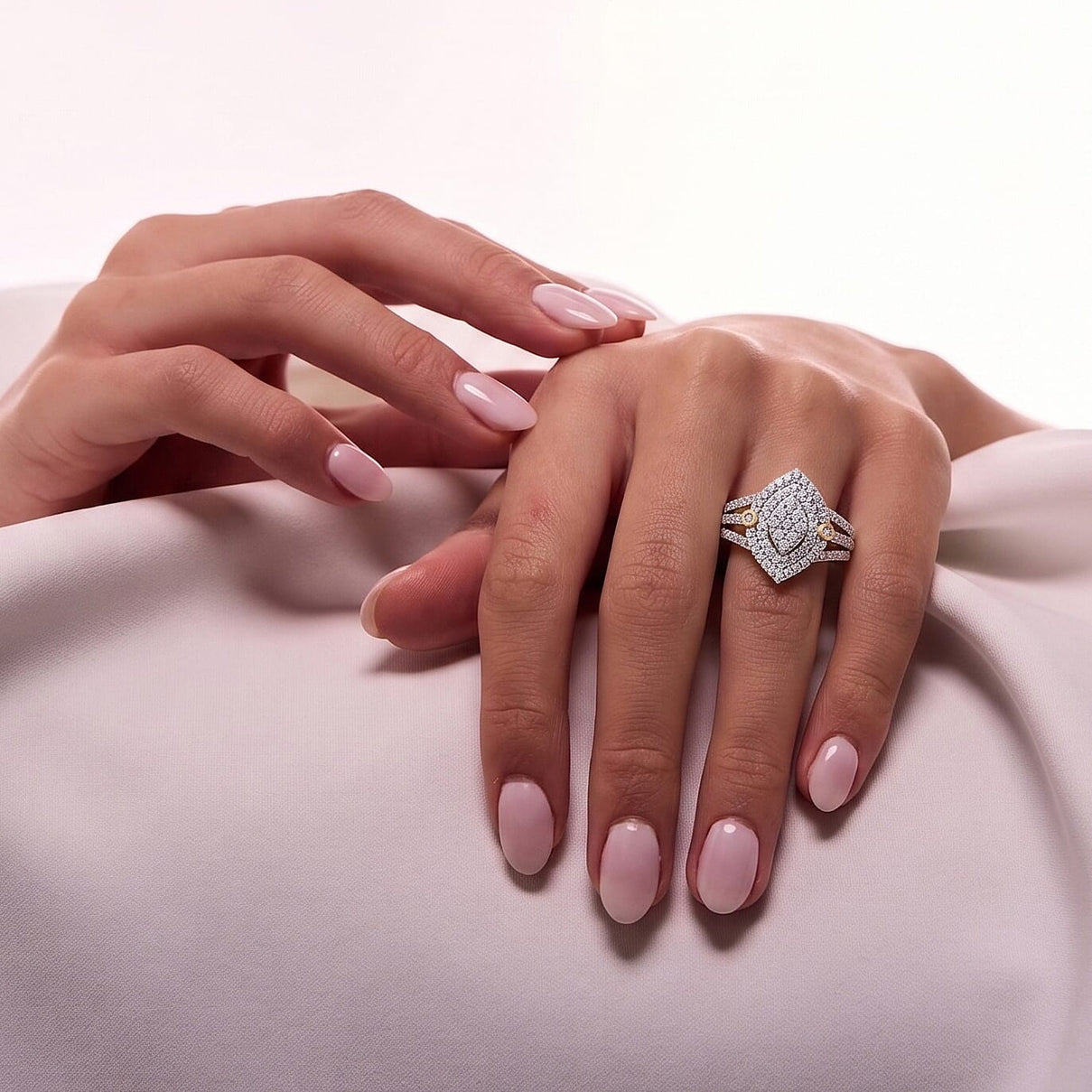LUXURIANT 1 Ct. Lab Grown Diamond Double Halo Ring in 18K Vermeil Yellow Gold Plated Sterling Silver (VS/EF) 8322896 3
