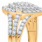 Luxuriant Lab Grown Diamond (VS-EF) Ring in 18K Vermeil Yellow Gold Plated Sterling Silver 1.00 Ct.