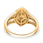 Luxuriant Lab Grown Diamond (VS-EF) Ring in 18K Vermeil Yellow Gold Plated Sterling Silver 1.00 Ct.