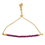 Ruby Bracelet (Size 6.5 - 8 Adjustable) in Yellow Gold Plated Sterling Silver 7.00 Ct._8323647