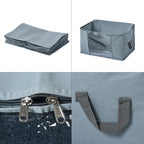 Livmore Set of 5 Non-Woven Fabric Storage Bags with Clear Window (56 x 30 x 41 cm) - Navy_8323863_6