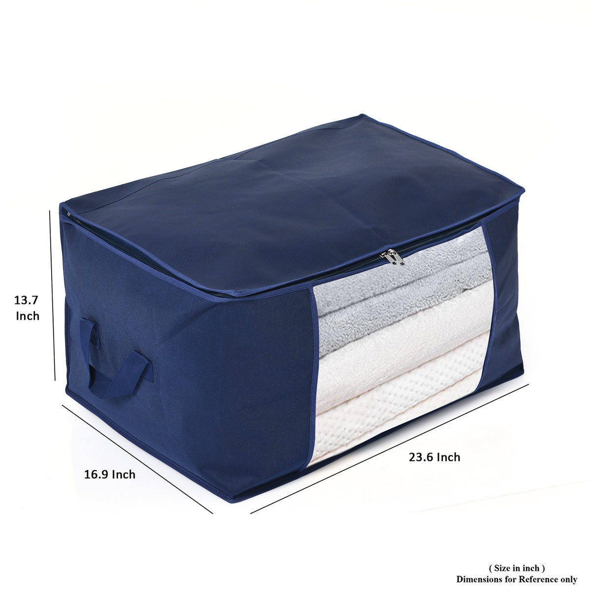 Livmore Set of 5 Non-Woven Fabric Storage Bags with Clear Window (34 x 60 x 42 cm) - Grey V32512314 9