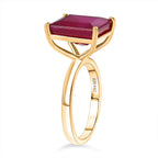 D'Joy African Ruby Solitaire Ring in 18K Vermeil Yellow Gold Plated Sterling Silver 10.27 Ct._8324237_3
