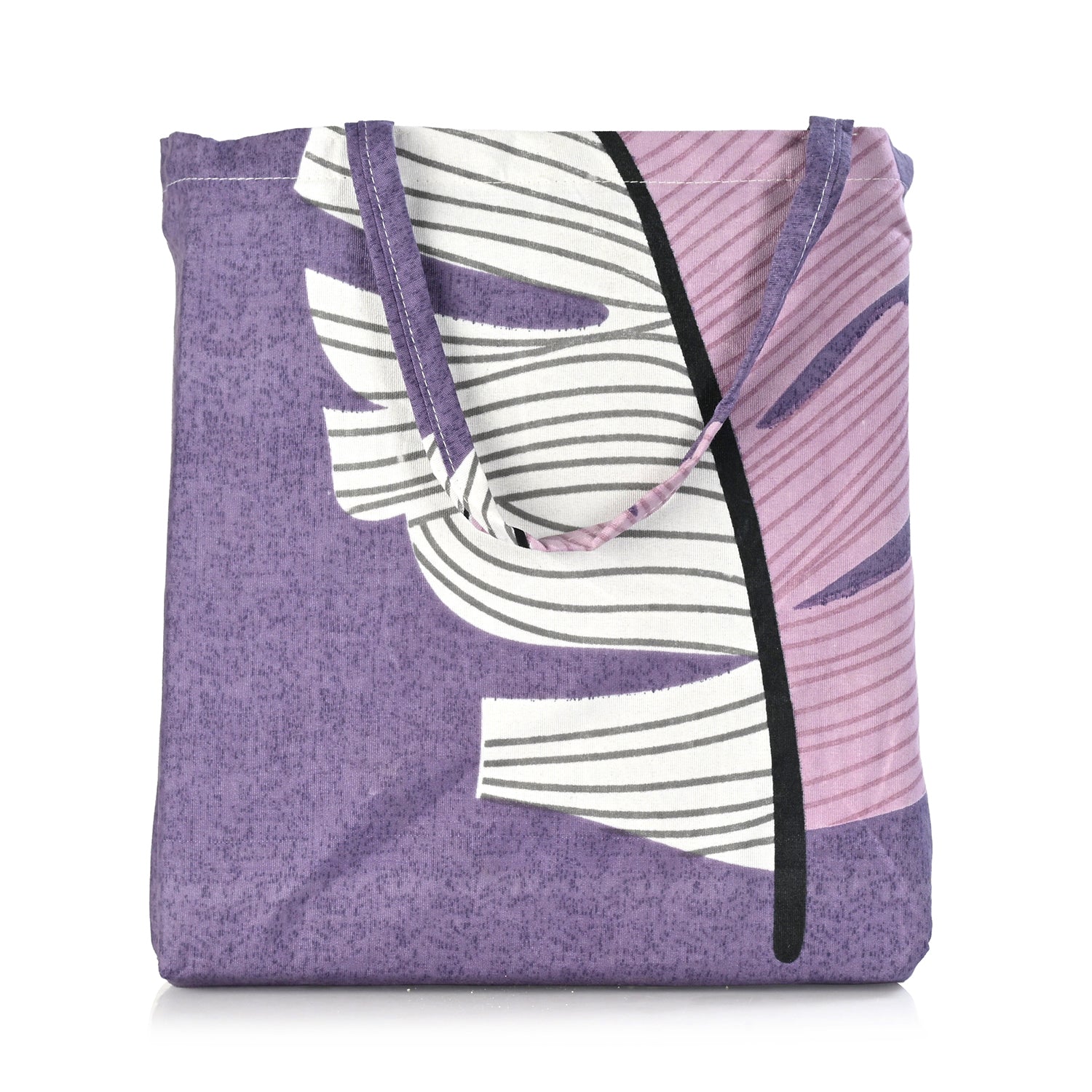 Livmore Set of 3 Printed Micro Fitted Sheets With 2 x Pillow Cases For Double Bed (Size 140x190x30Cm) - Light Purple &amp; Multicolour V32514377 4