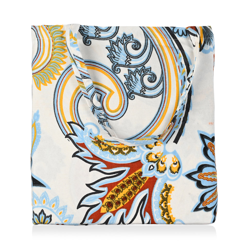 Livmore Set of 3 Printed Micro Fitted Sheets With 2 x Pillow Cases For Double Bed (Size 140x190x30Cm) - Blue White & Multicolour_8324253_3