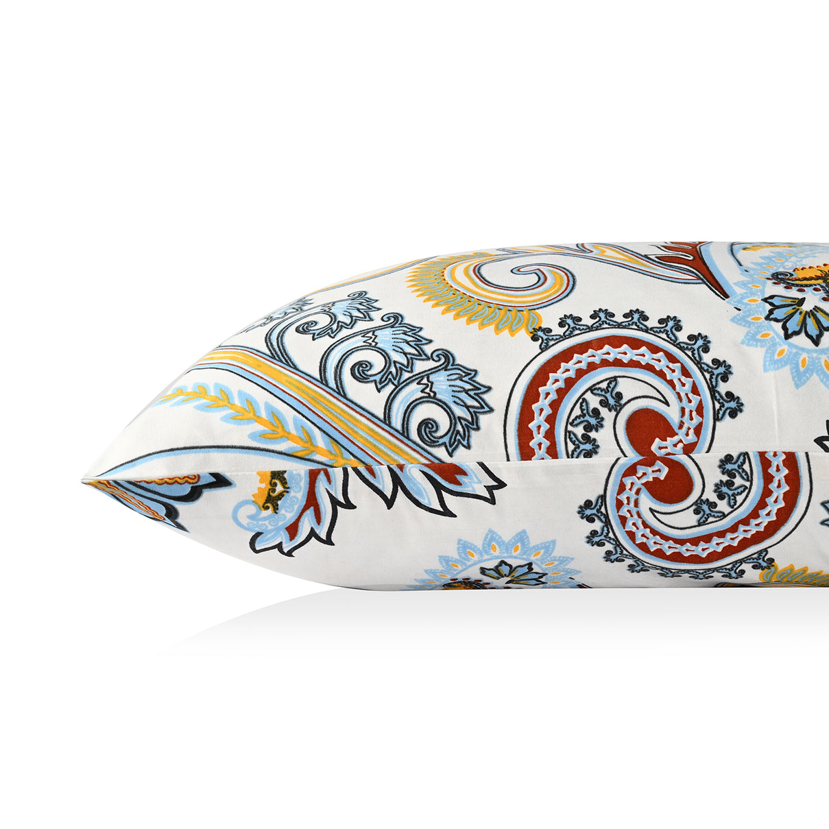 Livmore Set of 3 Printed Micro Fitted Sheets With 2 x Pillow Cases For Double Bed (Size 140x190x30Cm) - Blue White &amp; Multicolour V32513951 6
