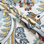 Livmore Set of 3 Printed Micro Fitted Sheets With 2 x Pillow Cases For Double Bed (Size 140x190x30Cm) - Blue White & Multicolour_8324253_6