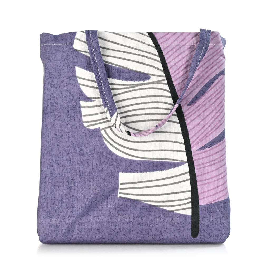 Livmore Set of 3 Printed Micro Fitted Sheets With 2 x Pillow Cases King Bed (Size 150x200x30 Cm) - Light Purple & Multicolour_8324255_3