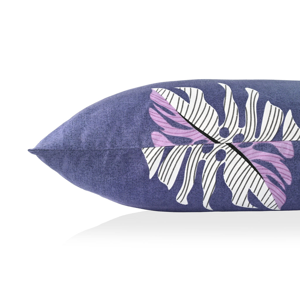 Livmore Set of 3 Printed Micro Fitted Sheets With 2 x Pillow Cases King Bed (Size 150x200x30 Cm) - Light Purple & Multicolour_8324255_5
