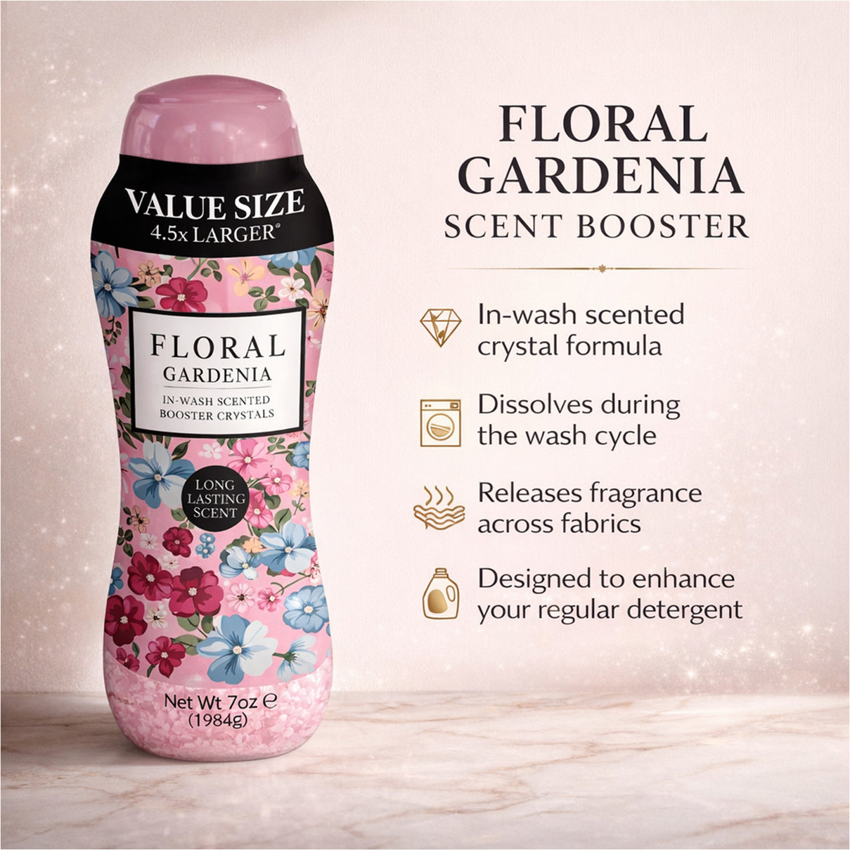 Floral Gardenia In-Wash Scent Booster (1984g) - Pink &amp; White V32534356 1