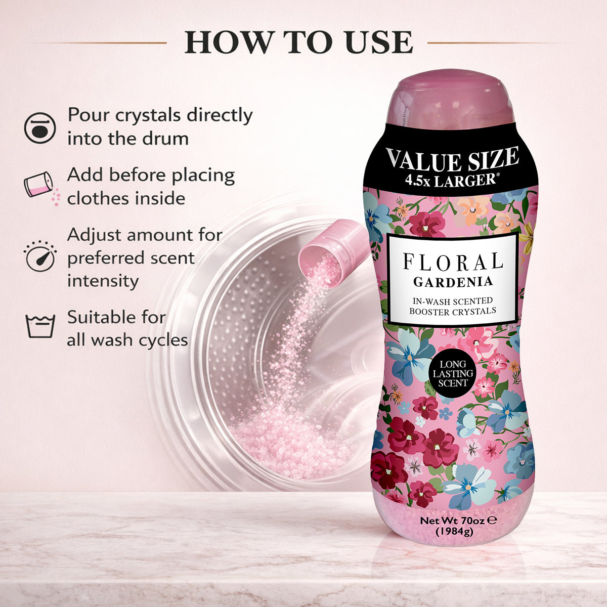 Floral Gardenia In-Wash Scent Booster (1984g) - Pink &amp; White V32534356 3