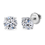 Luxuriant 950 Platinum SGL Certified Lab Grown Diamond (VS/EF) Stud Earrings with Screw Back 3.06 Ct._8324790