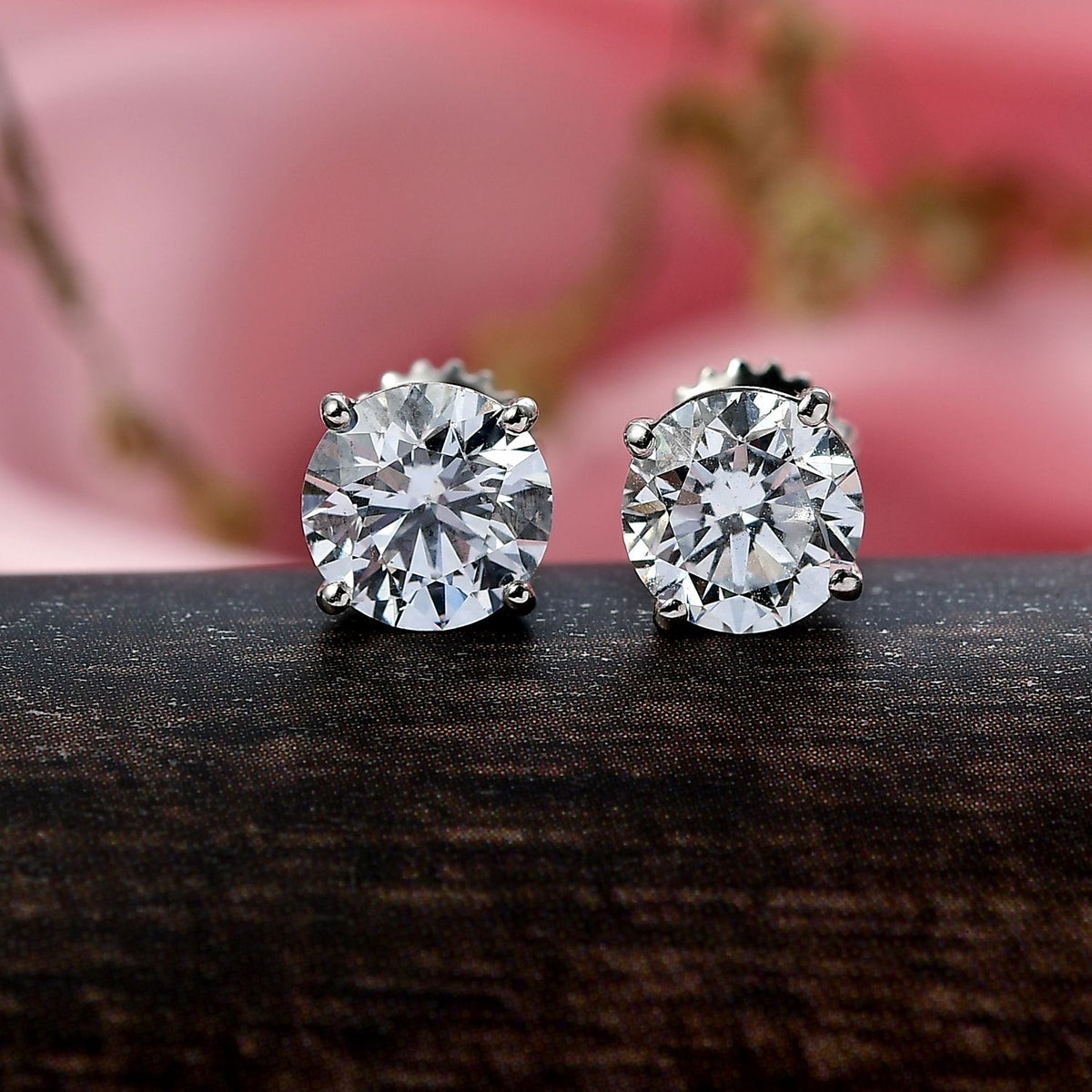 LUXURIANT 3 Ct. Lab Grown Diamond Solitaire Stud Earrings in 950 Platinum SGL Certified (VS-EF) 8324790 2