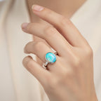 D'Joy Ethiopian Opal Ring in Rhodium Overlay Sterling Silver 1.65 Ct._8324846_2