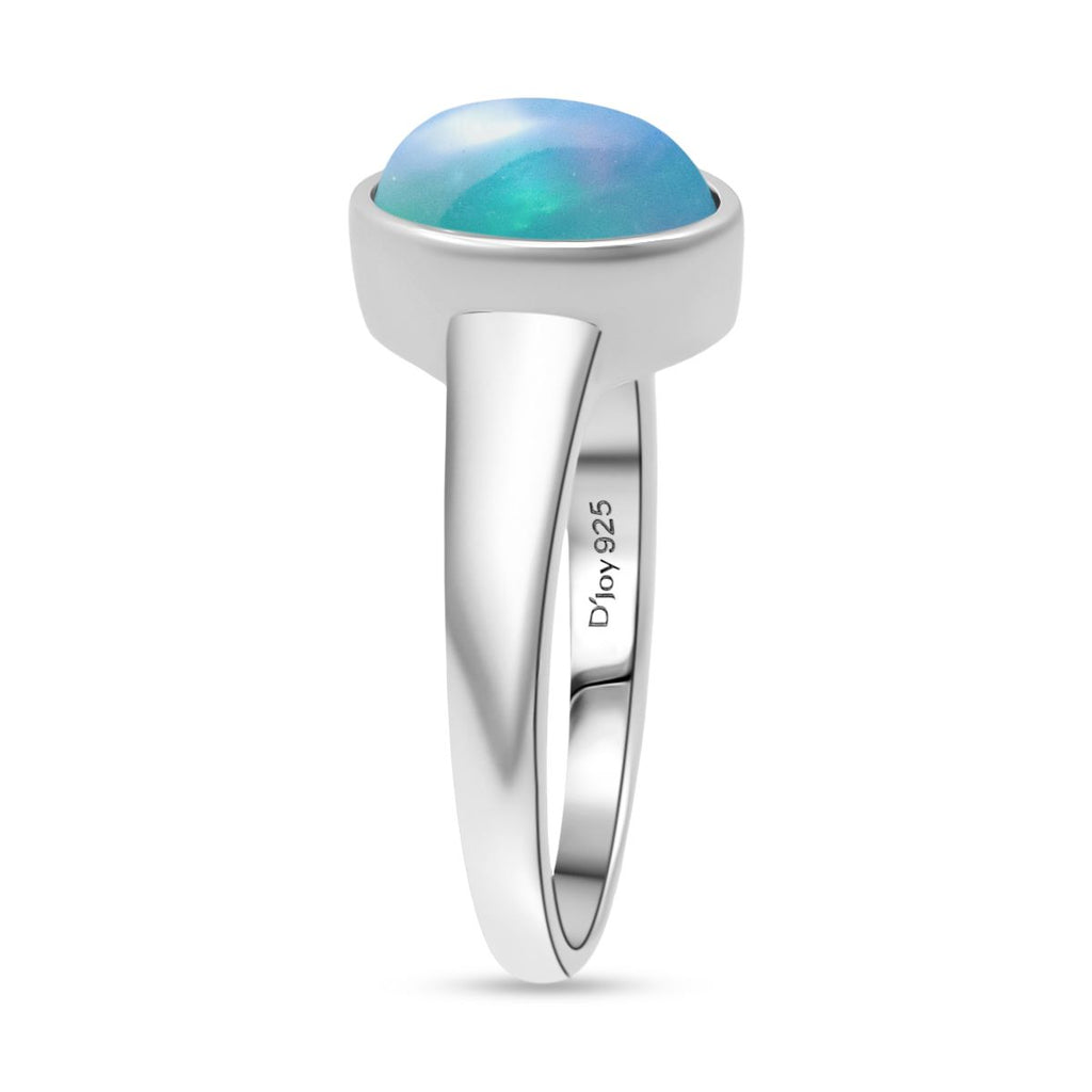 D'Joy Ethiopian Opal Ring in Rhodium Overlay Sterling Silver 1.65 Ct._8324846_3