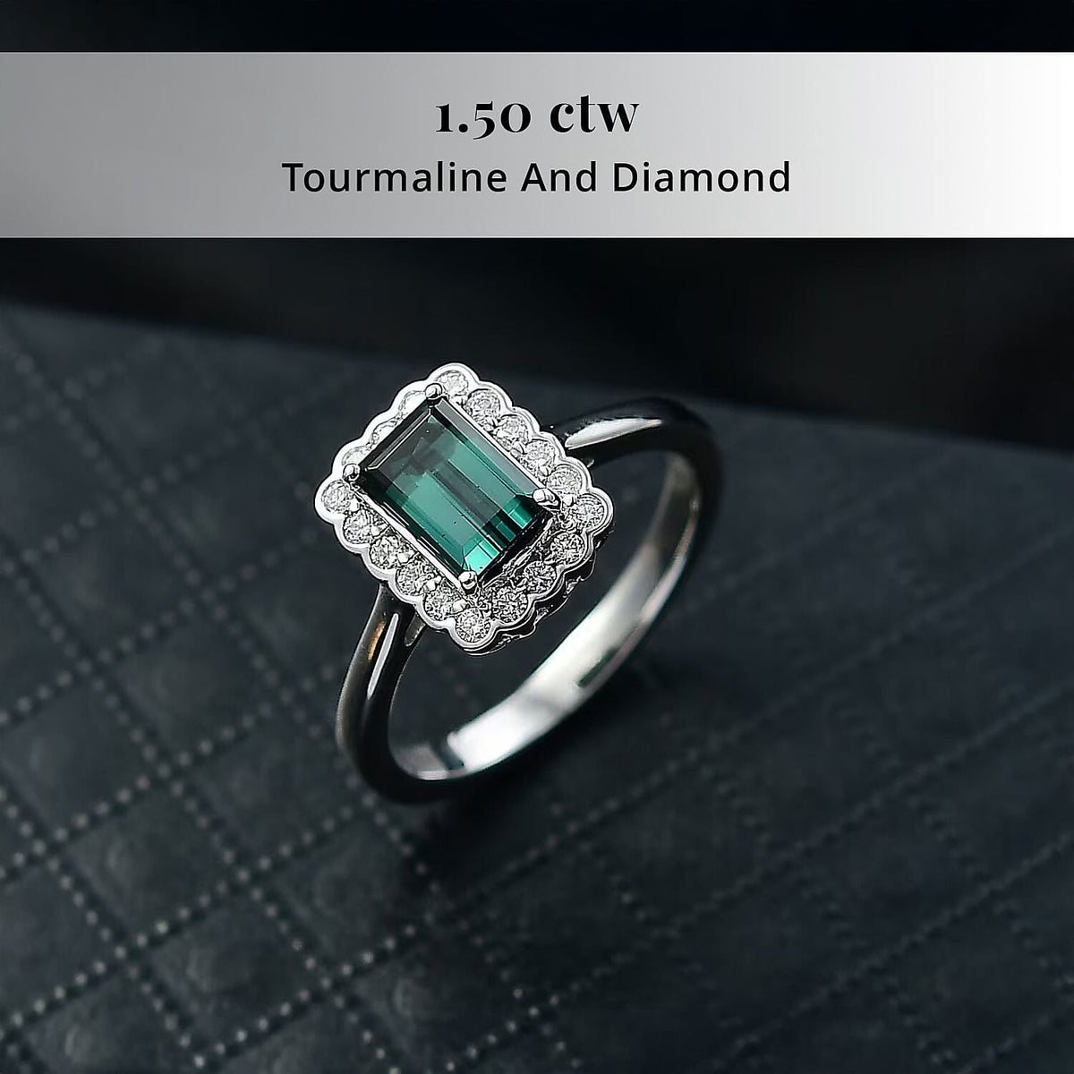 Certified and Appraised RHAPSODY AAAA Lagoon Tourmaline White Diamond VS Main Stone With Surrounding Stone Ring in 950 Platinum, Platinum Wt.5.75 Gms  2.130  Ct. 8325655 2