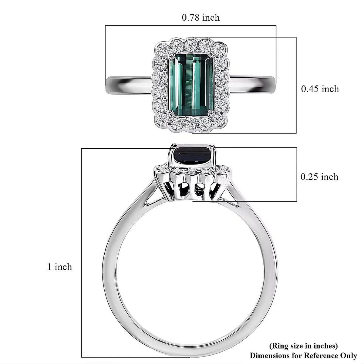 Certified and Appraised RHAPSODY AAAA Lagoon Tourmaline White Diamond VS Main Stone With Surrounding Stone Ring in 950 Platinum, Platinum Wt.5.75 Gms  2.130  Ct. 8325655 5
