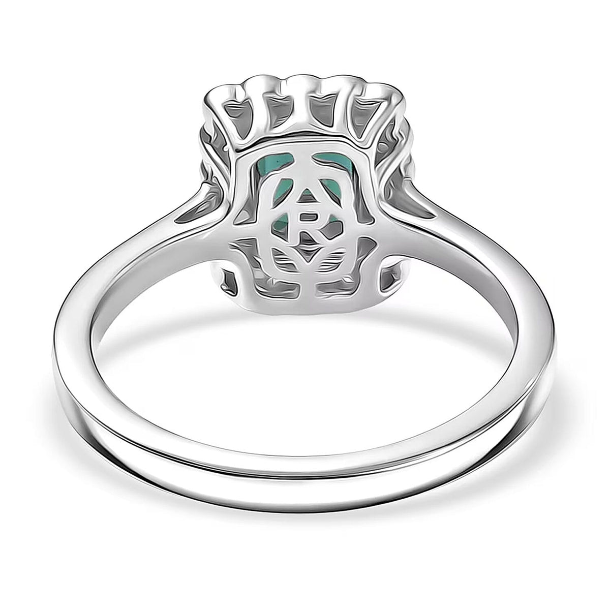 Certified and Appraised RHAPSODY AAAA Lagoon Tourmaline White Diamond VS Main Stone With Surrounding Stone Ring in 950 Platinum, Platinum Wt.5.75 Gms  2.130  Ct. 8325655 6