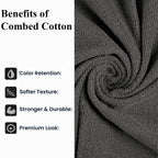 Livmore Set of 2 - Cotton Bath Sheets 550GSM (Size 88x172cm) - Charcoal Grey_8326082_4