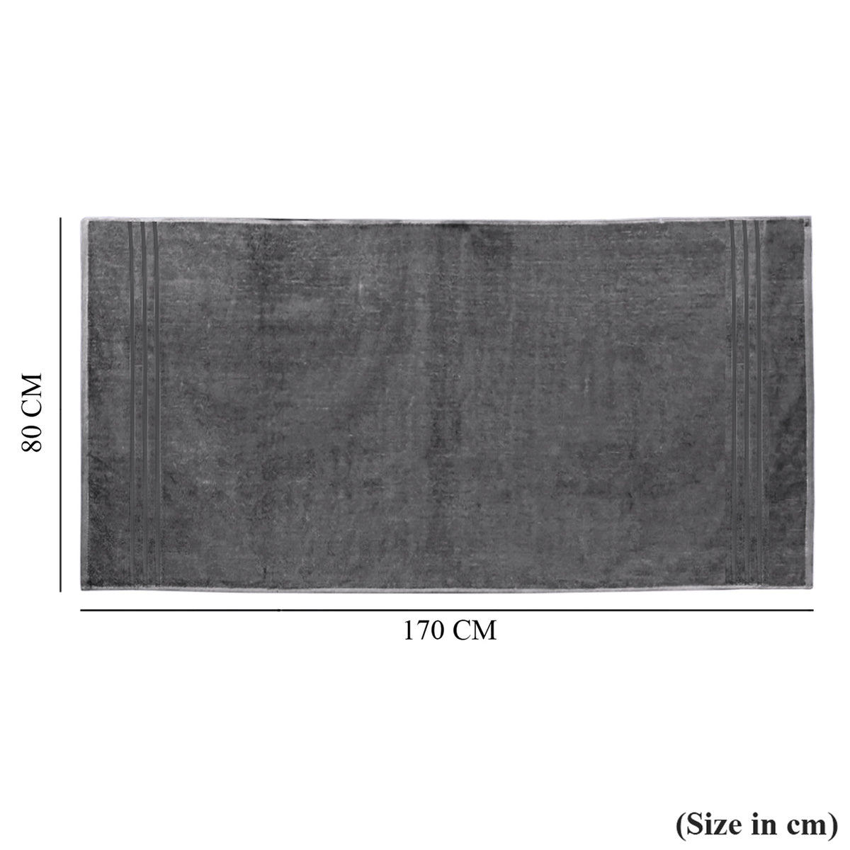Livmore Set of 2 - Cotton Bath Sheets 550GSM (Size 88x172cm) - Charcoal Grey V32533780 6