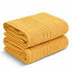 Livmore Set of 2 - Cotton Bath Sheets 550GSM (Size 88x172cm) - Mustard_8326084