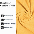 Livmore Set of 2 - Cotton Bath Sheets 550GSM (Size 88x172cm) - Mustard_8326084_4