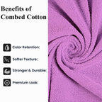 Livmore Set of 2 - Cotton Terry Bath Towel 550GSM (Size 88x172cm) - Purple_8326087_4