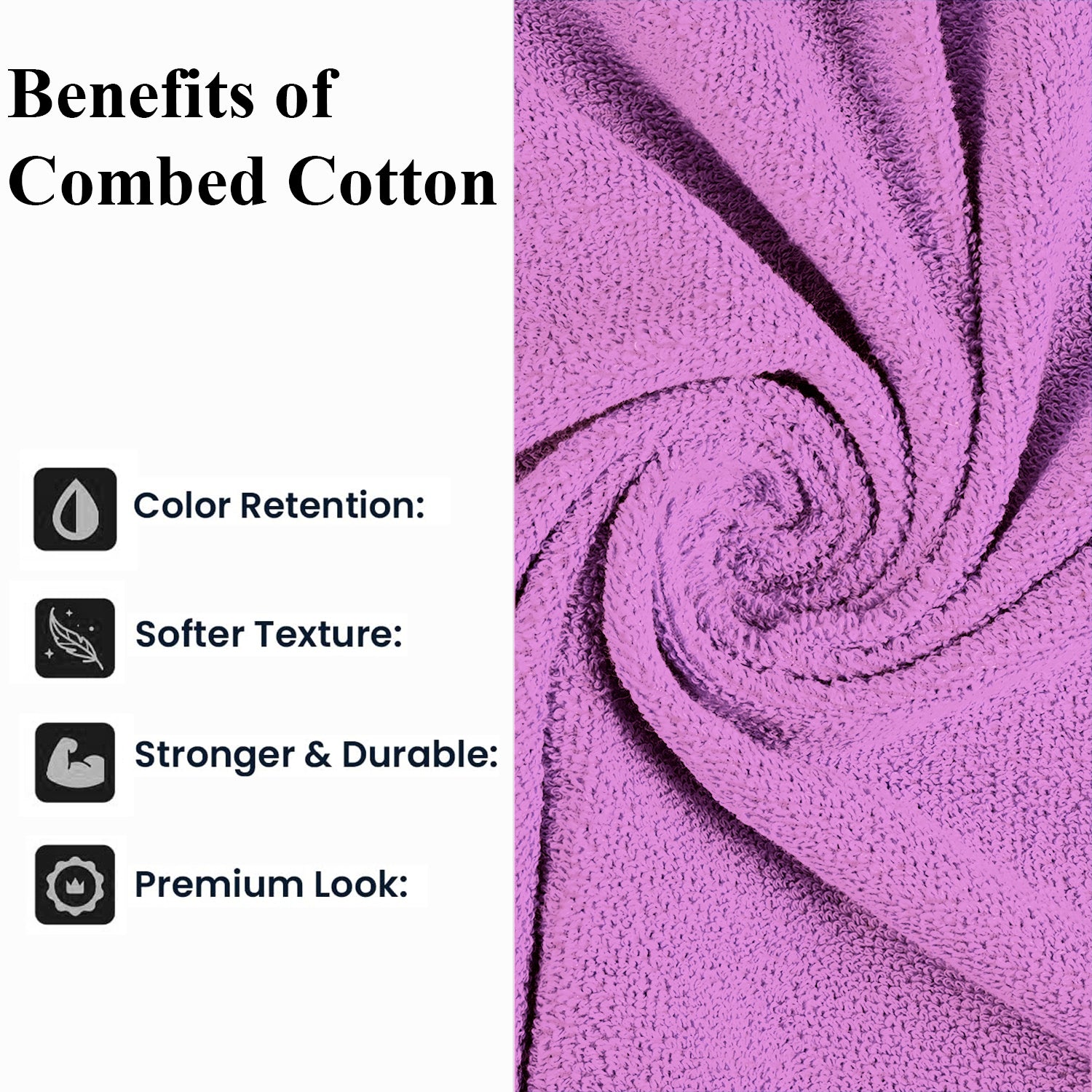 Livmore Set of 2 - Cotton Blend Bath Towel (Size 88x172cm) - Purple V32532630 5