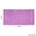 Livmore Set of 2 - Cotton Terry Bath Towel 550GSM (Size 88x172cm) - Purple_8326087_5