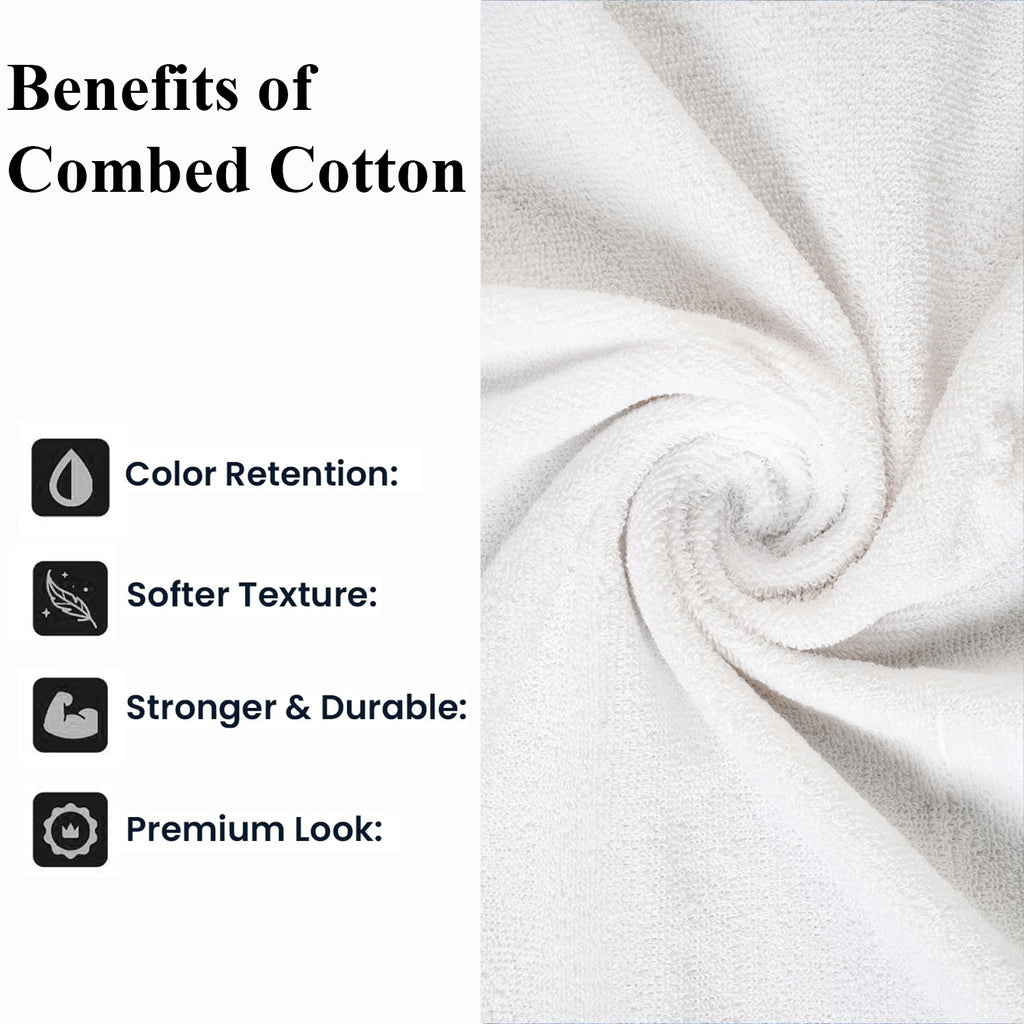 Livmore Set of 2 - Cotton Recycled Terry Bath Towel 550GSM (Size 88x172cm) - White_8326088_4